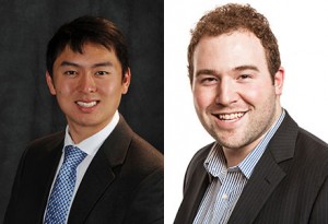 Larry Han (left) and Max Seunik have been named recipients of the inaugural Schwarzman Scholars program award.