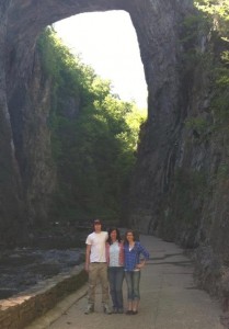 Lisa (center) poses with her son Lane and daughter Phoebe at the Natural Bridge in Rockbridge County, Virginia, on Mother's Day 2013. (Contributed photo)