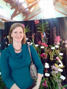Recently, Rhoda attended an orchid show at Sarah P. Duke Gardens. 