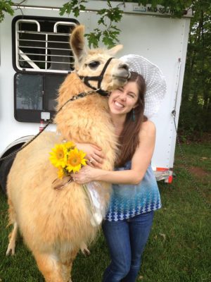 Jennie hasn't met a llama she doesn't like. (Contributed photo)