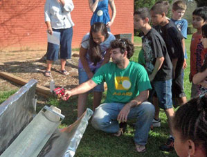 ESE students volunteer to help with Science Day projects at Hillandale Elementary School, in Durham, N.C.