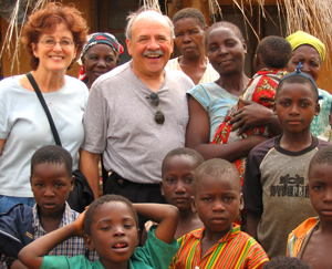 Jack Allison and his wife, Sue Wilson, are shown here with friends in Nsiyaludzu, Malawi.