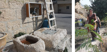 Rainwater is collected for household use in this West Bank town of Beit Sahour, Palestine. Photos by Michael Shade.