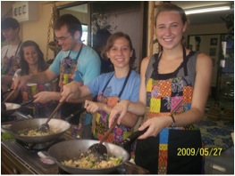 Julia Wood takes a cooking class in Bangkok, Thailand.