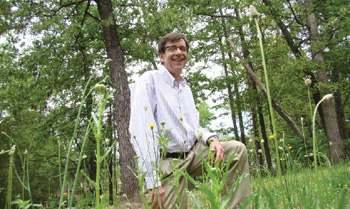 Dr. Steve Meshnick explores tick territory - the fields and woods so common in North Carolina.