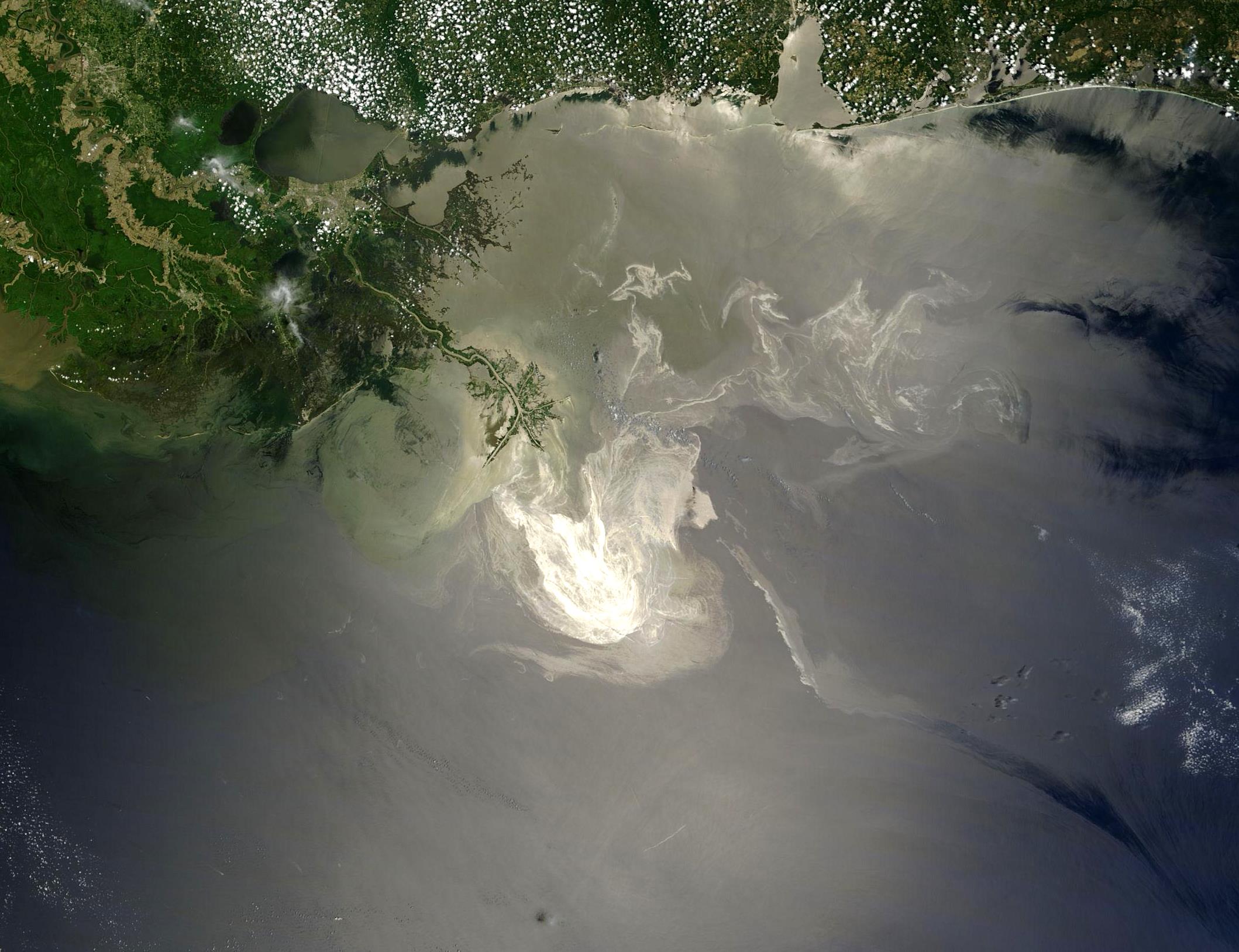 NASA Satellite Image of BP Oil Spill