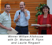 Photograph of poster session winner
