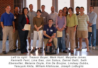 Photograph of poster session participants