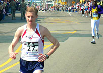 Marc Jeuland finishes 15th in the Boston Marathon
