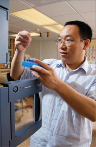 Doctoral student Kun Lu has developed a formaldehyde biomarker to measure the amount of the chemical in the human body.