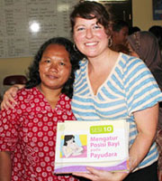Wasser worked with a local breastfeeding support coordinator in Semarang, Indonesia.