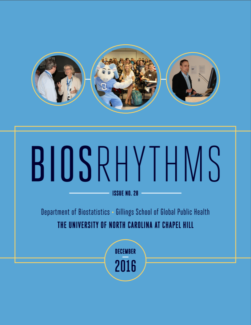 Cover of the 2016 BiosRhythms newsletter.