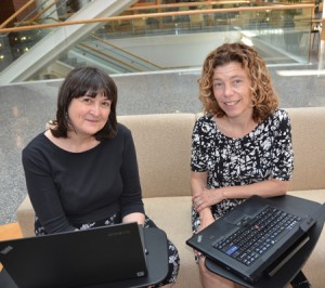 Dr. Lorraine Alexander (left) and Dr. Karin Yeatts taught an epidemiology MOOC -- one of UNC's first.