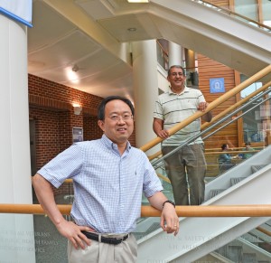 Drs. Danyu Lin (foreground) and Joseph Ibrahim