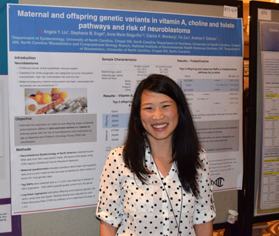 Doctoral student Angela Liu presents her award-winning research at the SER conference.