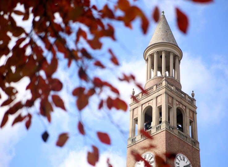 The UNC Chapel Hill bell tower.