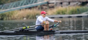 Dr. Avram Gold competed in the Masters' Nationals sculling event in fall 2014. Photo courtesy Row2K.com.