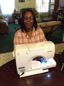 Lynnette works on her sewing machine. (Contributed photo)
