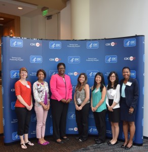 UNC students with Dr Leandris of the CDC. Photo courtesy Marie Lina Excellent