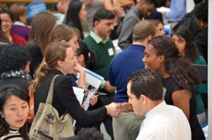 Students and faculty connect at a Schoolwide event.