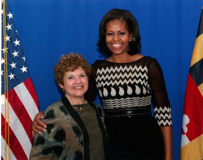 Dr. Miriam Labbok with then First Lady, Michelle Obama, in 2012.