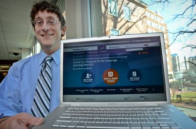 In 2014, Dr. Jonathan Oberlander explained how to enroll for insurance coverage through the Affordable Care Act. (Photo © University of North Carolina at Chapel Hill)