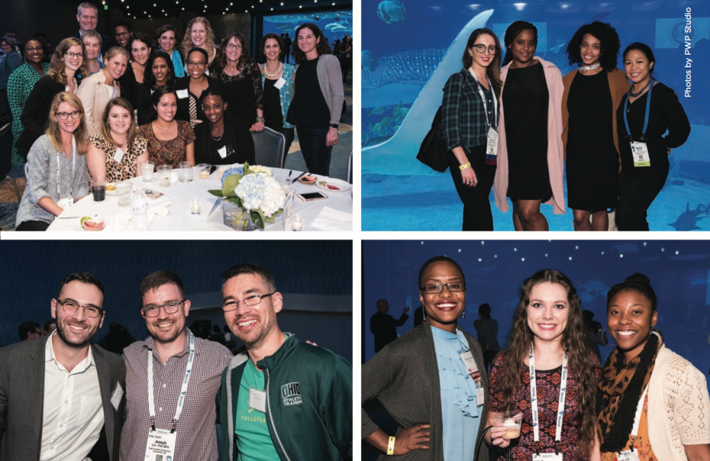 Alumni and friends celebrate at the Gillings School’s reception during last year’s APHA meeting. Everyone enjoyed getting (re)acquainted during the Nov. 6, 2017, event at Atlanta’s Georgia Aquarium – and especially enjoyed meeting the whales!