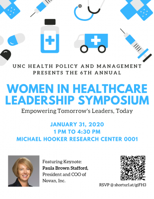 Flyer for Women in Healthcare Leadership Symposium