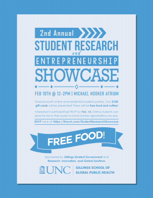 Flyer for Student Research Showcase
