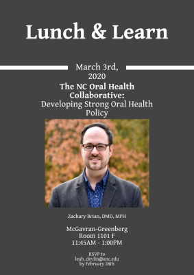 Flyer for Oral Health Lunch and Learn