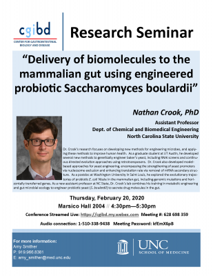 Flyer for Nathan Crook lecture