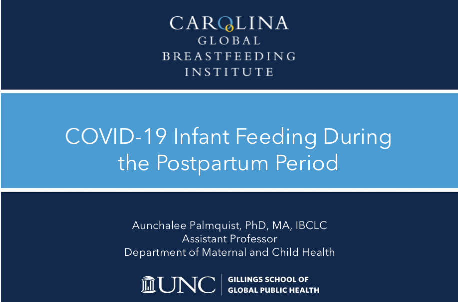 COVID-19 Infant Feeding During the Postpartum Period title slide