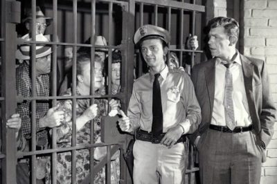This is a 1961 photo from the television program The Andy Griffith Show, which shared stories from the fictional town of Mayberry.