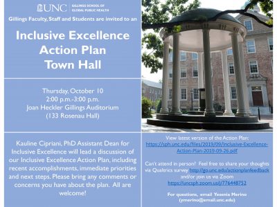 Inclusive Excellence Action Plan Town Hall flyer
