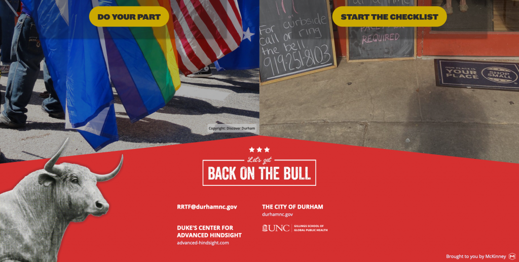 The Back on the Bull website displays partner logos.