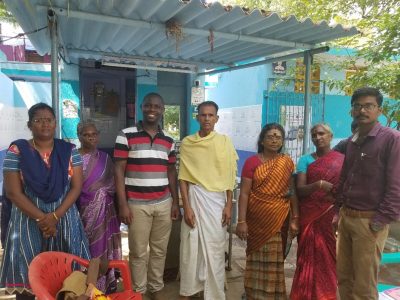 Photo (K): Musa with Community members in Trichy, India after a consultative meeting