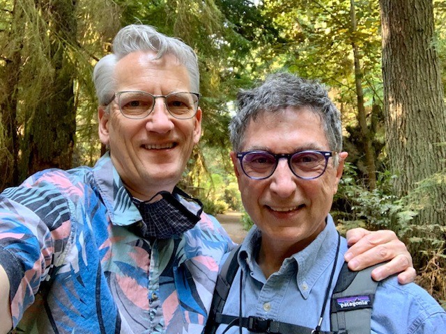 HPM Professor John Wiesman and his husband Ted on a hike