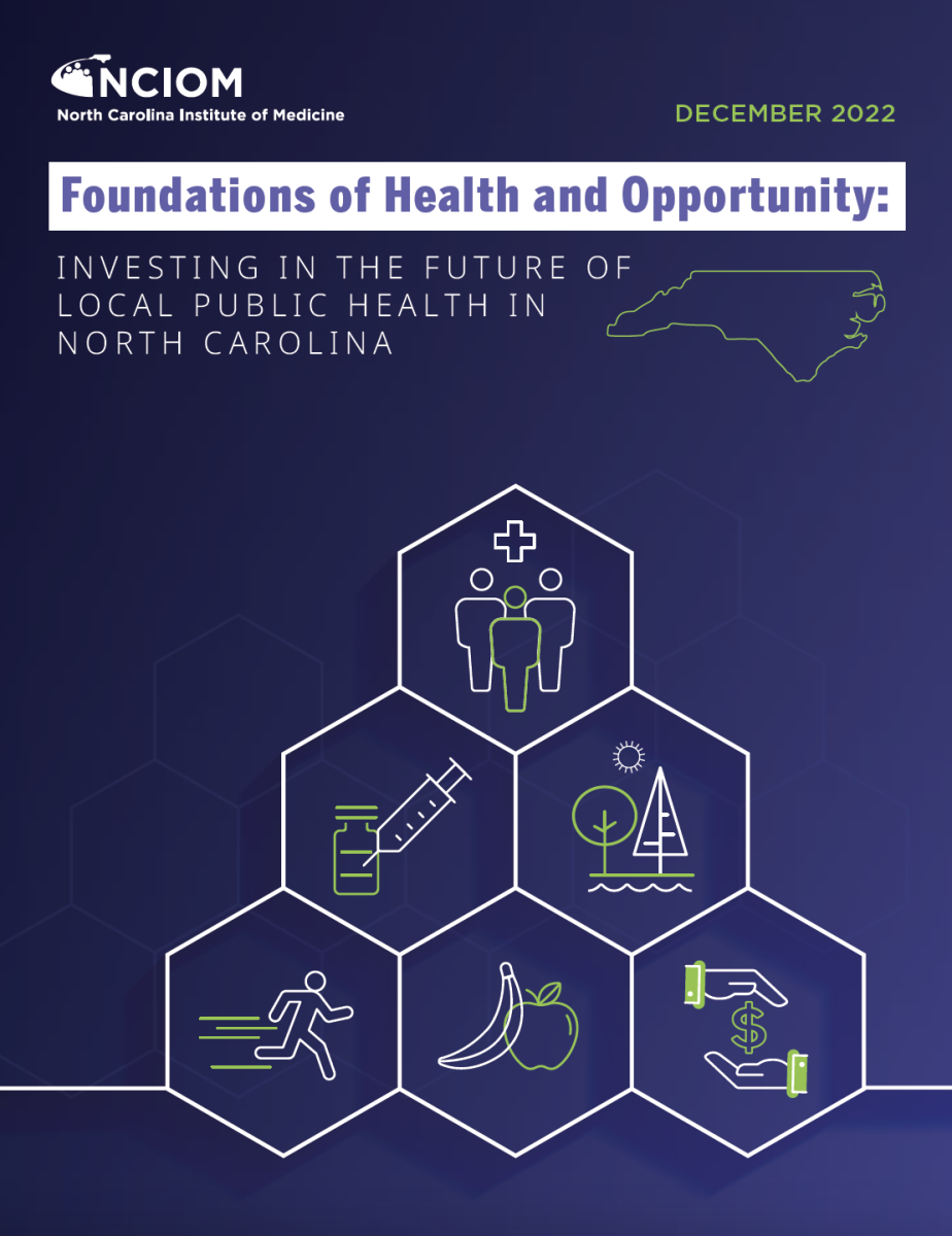 This is the cover of the NCIOM's 2022 "road map" for public health.