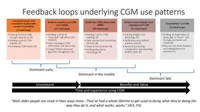 Feedback loops underlying CGM use patterns