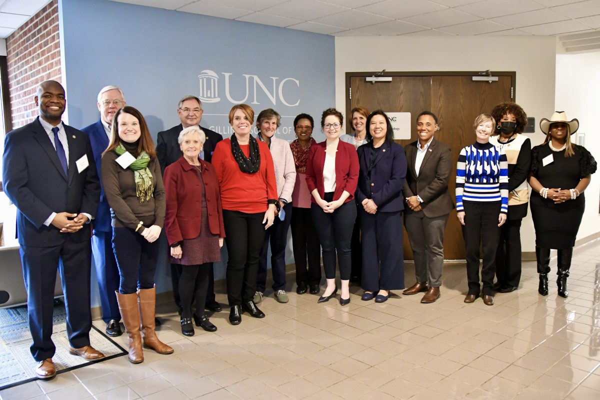NC legislators visit the Gillings School in March 2023.