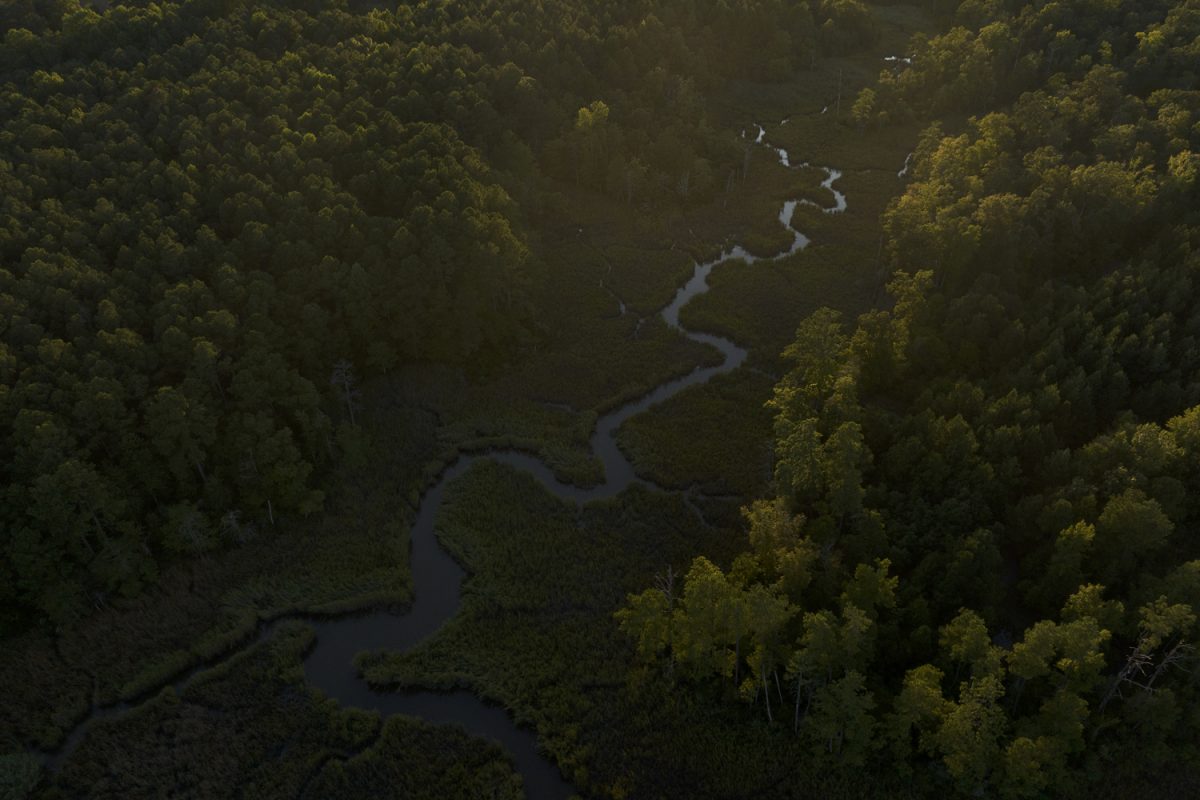 Aerial view of the Chowan River