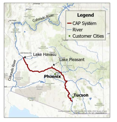 Central Arizona water map
